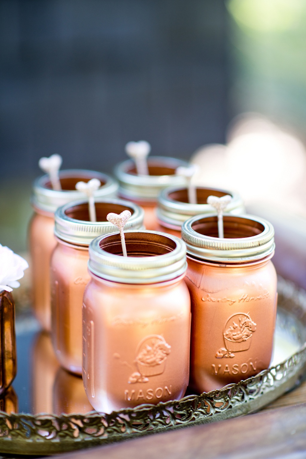 Gold Vintage Mason Jars | Vintage, Garden Wedding Styled Shoot