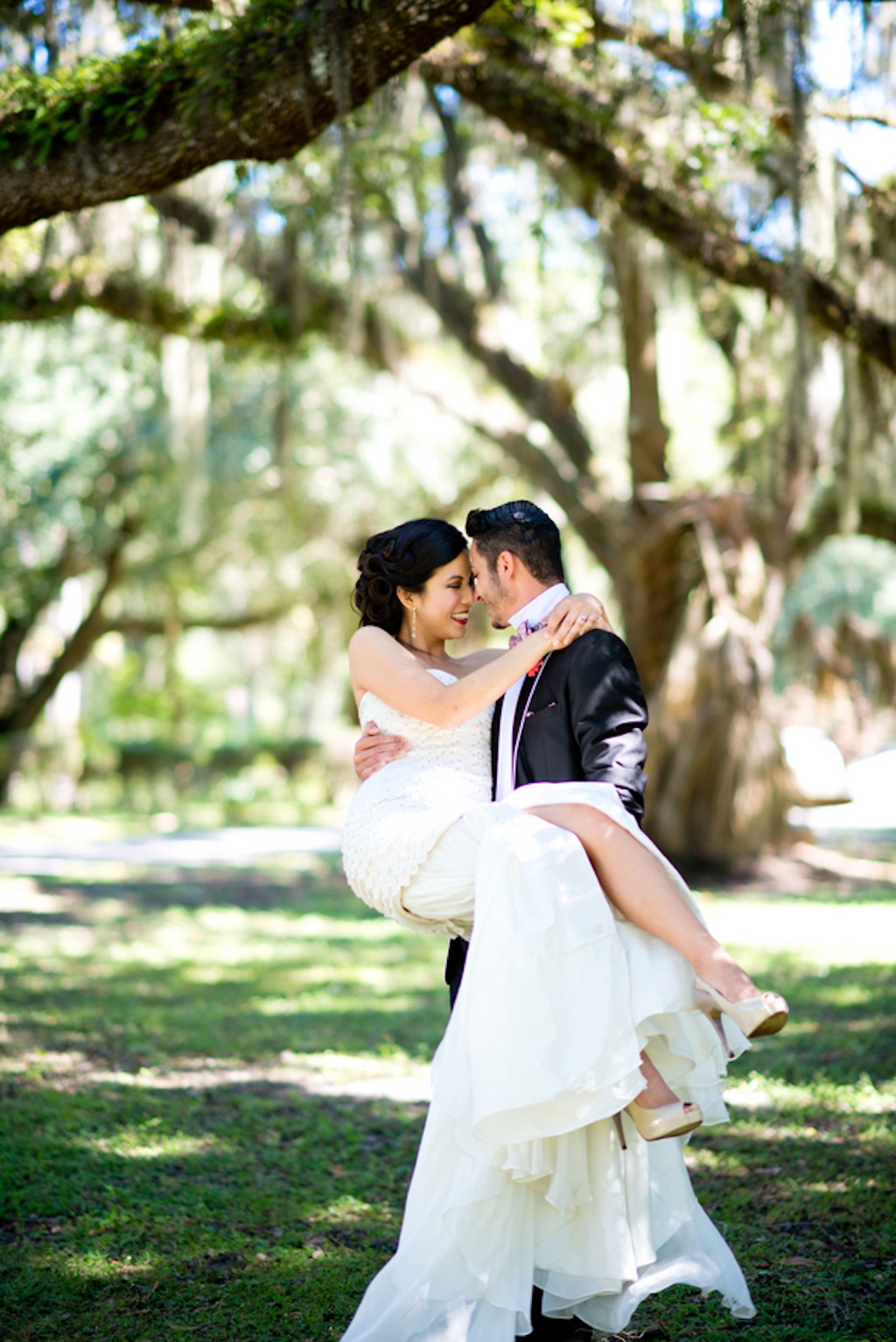 Groom Carrying Bride | Vintage, Garden Wedding Styled Shoot by Kera Photography