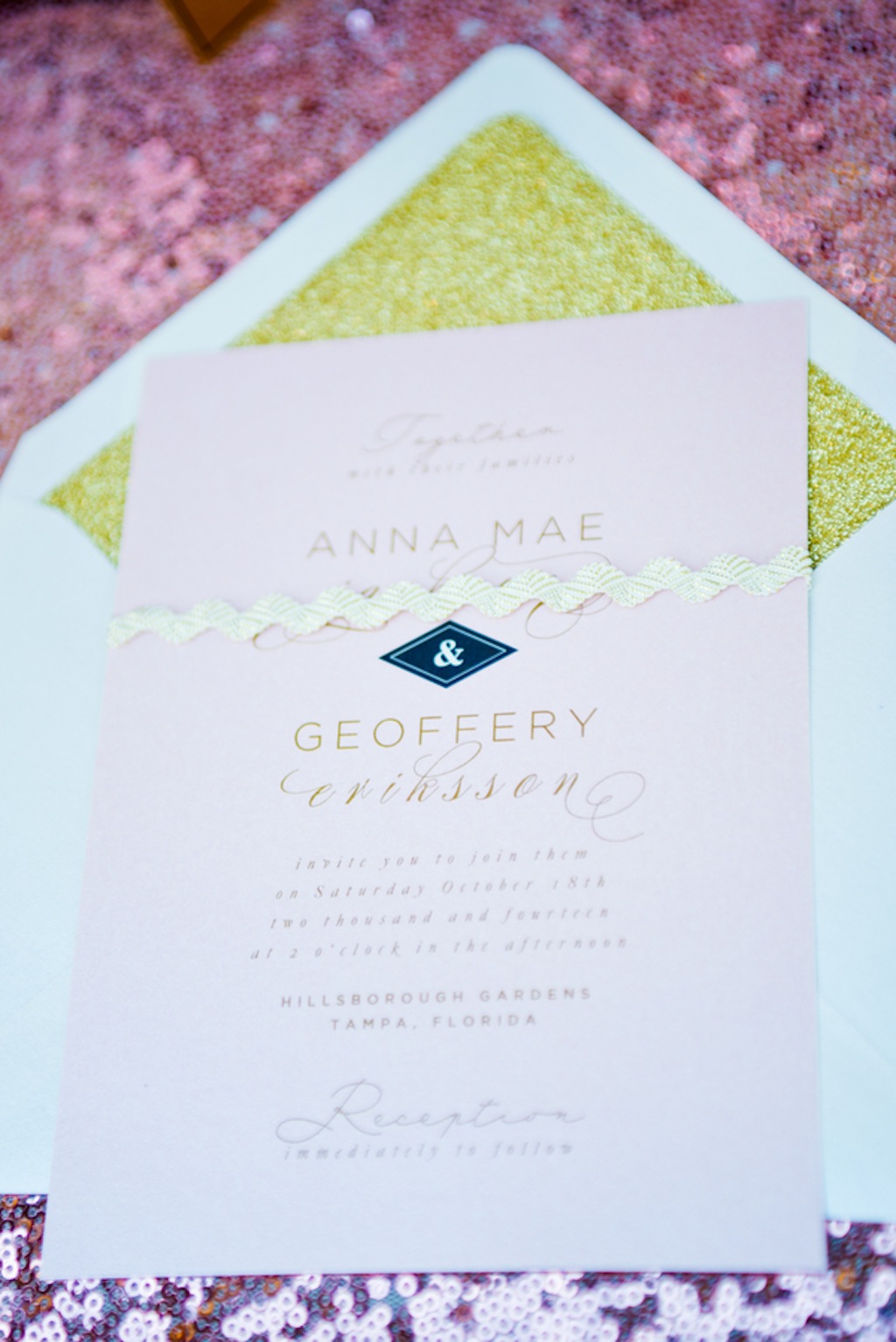 Pink and Gold Vintage Wedding Invitations by Citrus Press Co. | Vintage, Garden Wedding Styled Shoot