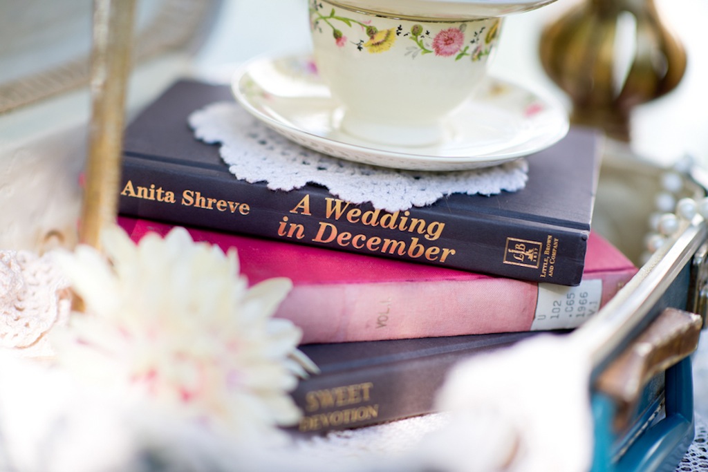 Vintage Love Books Wedding Centerpieces | Vintage, Garden Wedding Styled Shoot