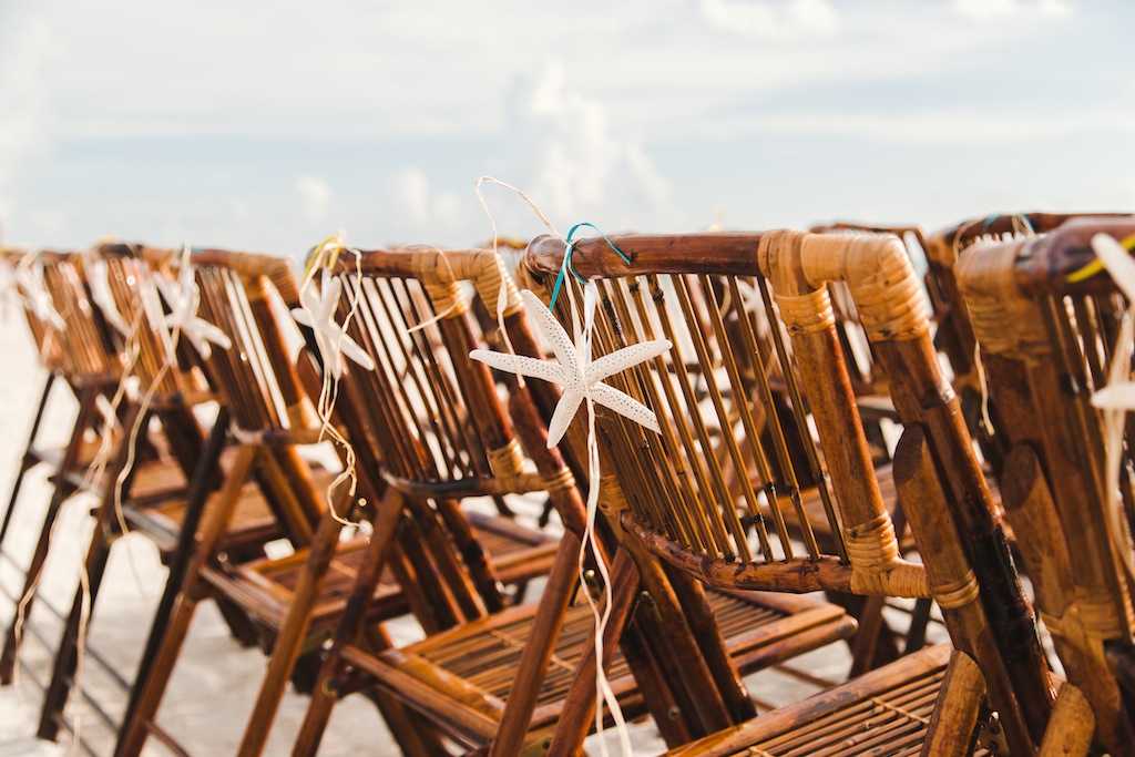 Bamboo Beach Folding Wedding Chairs