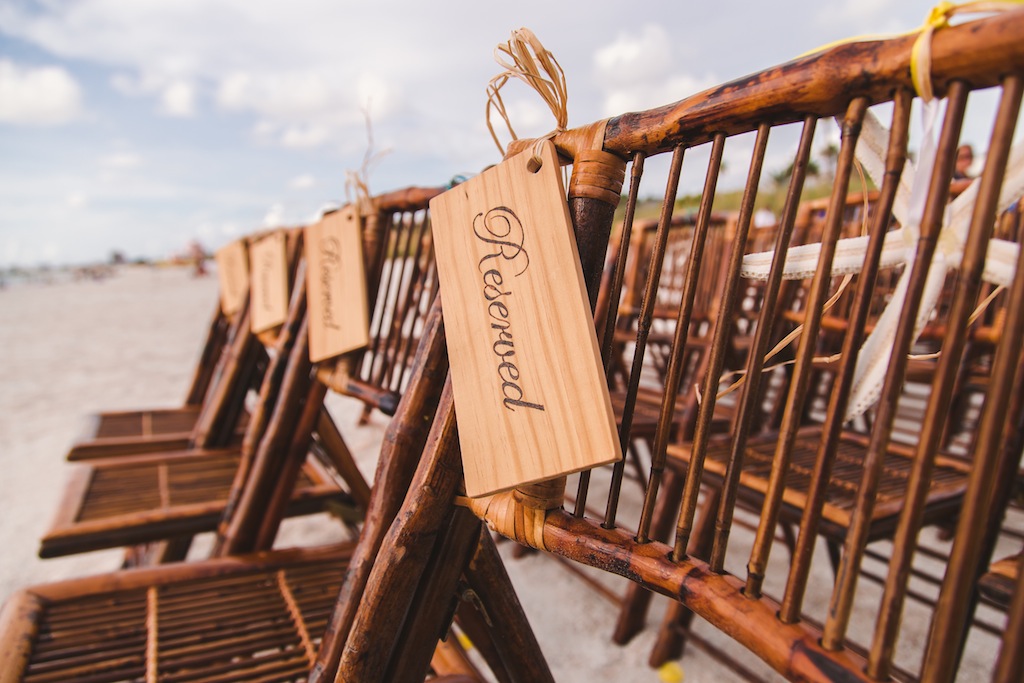 Bamboo Beach Folding Wedding Chairs