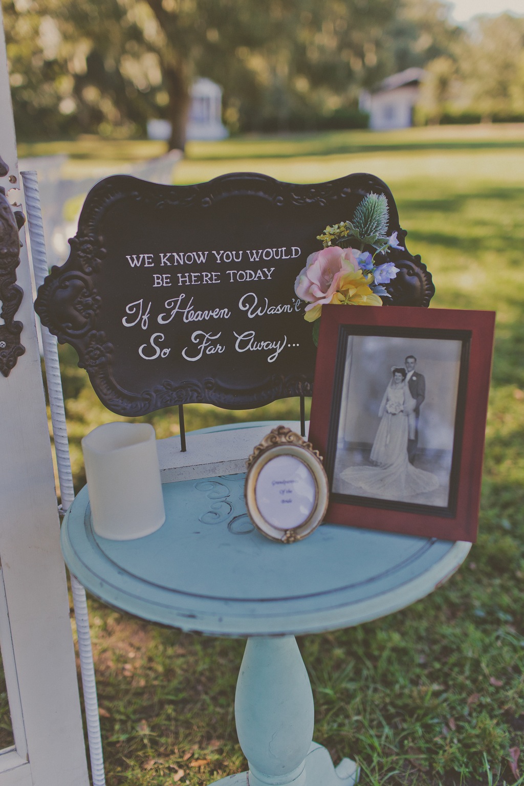 Memory Table at Wedding