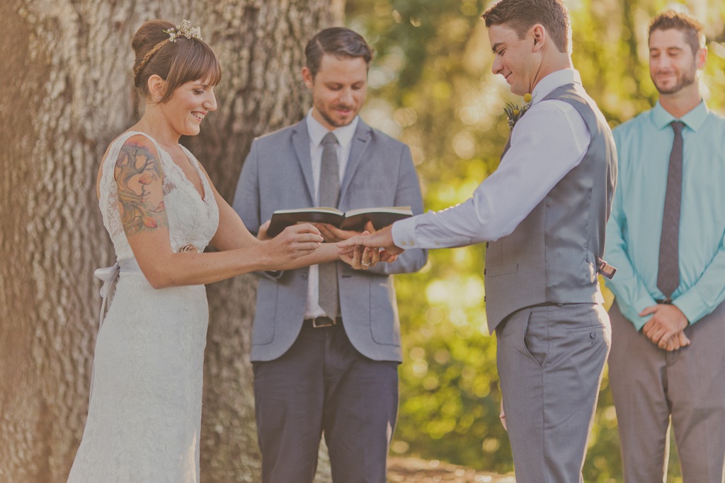 Rustic Outdoor Wedding Ceremoy: Cross Creek Ranch Wedding Venue in Tampa Bay
