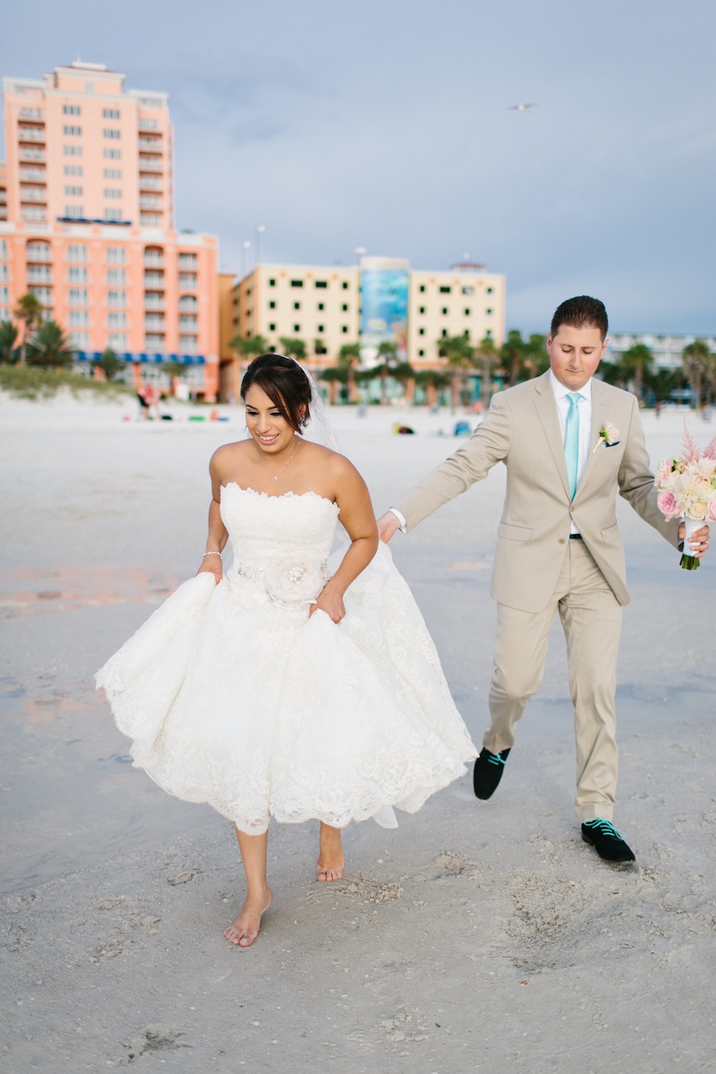 Clearwater Beach Bride and Groom on Wedding Day - Sophan Theam Photography
