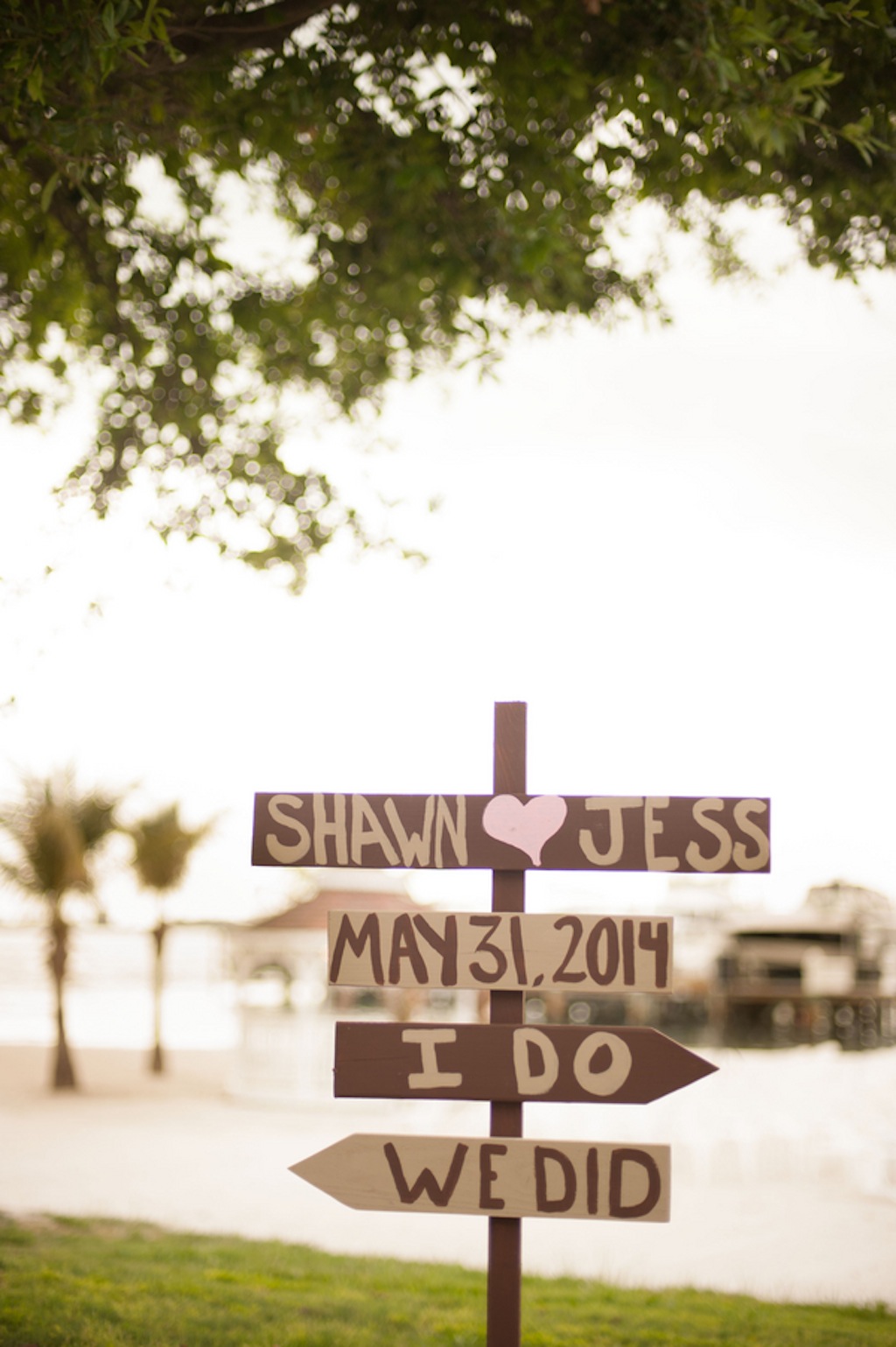 Wooden Wedding Ceremony Signs