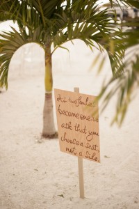 Wooden Beach Wedding Ceremony Sign