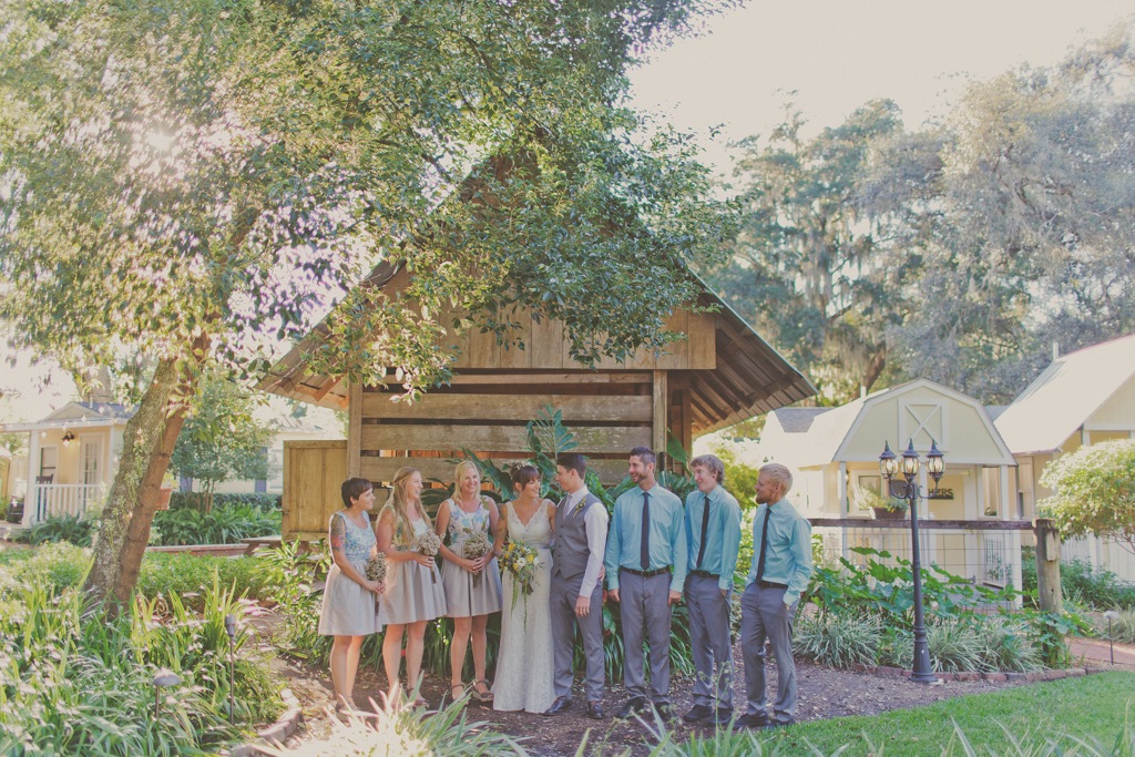 Bridesmaids and Groomsmen: Rustic Outdoor Wedding Cross Creek Ranch Wedding Venue in Tampa Bay