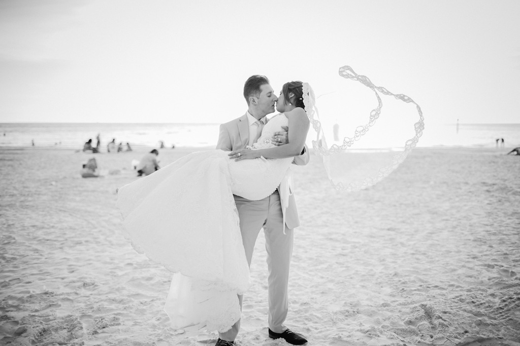 Clearwater Beach Bride and Groom on Wedding Day - Sophan Theam Photography