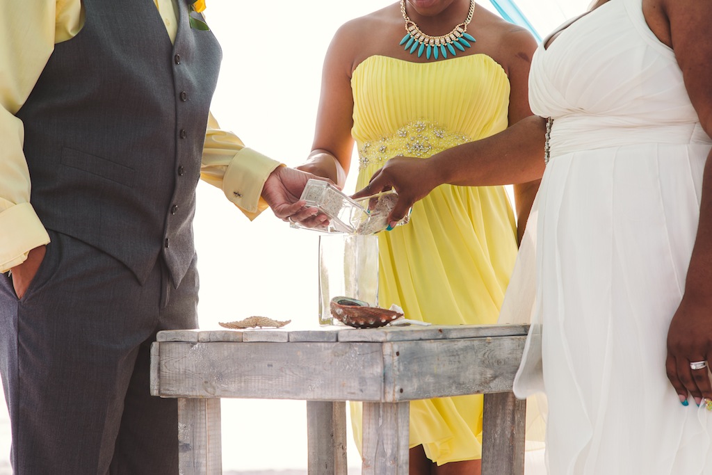 Sand Commitment Unity Ceremony Beach Wedding