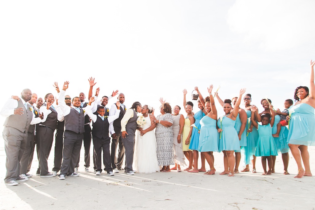 Beach Bridal Party - Turquoise Bridesmaid Dresses