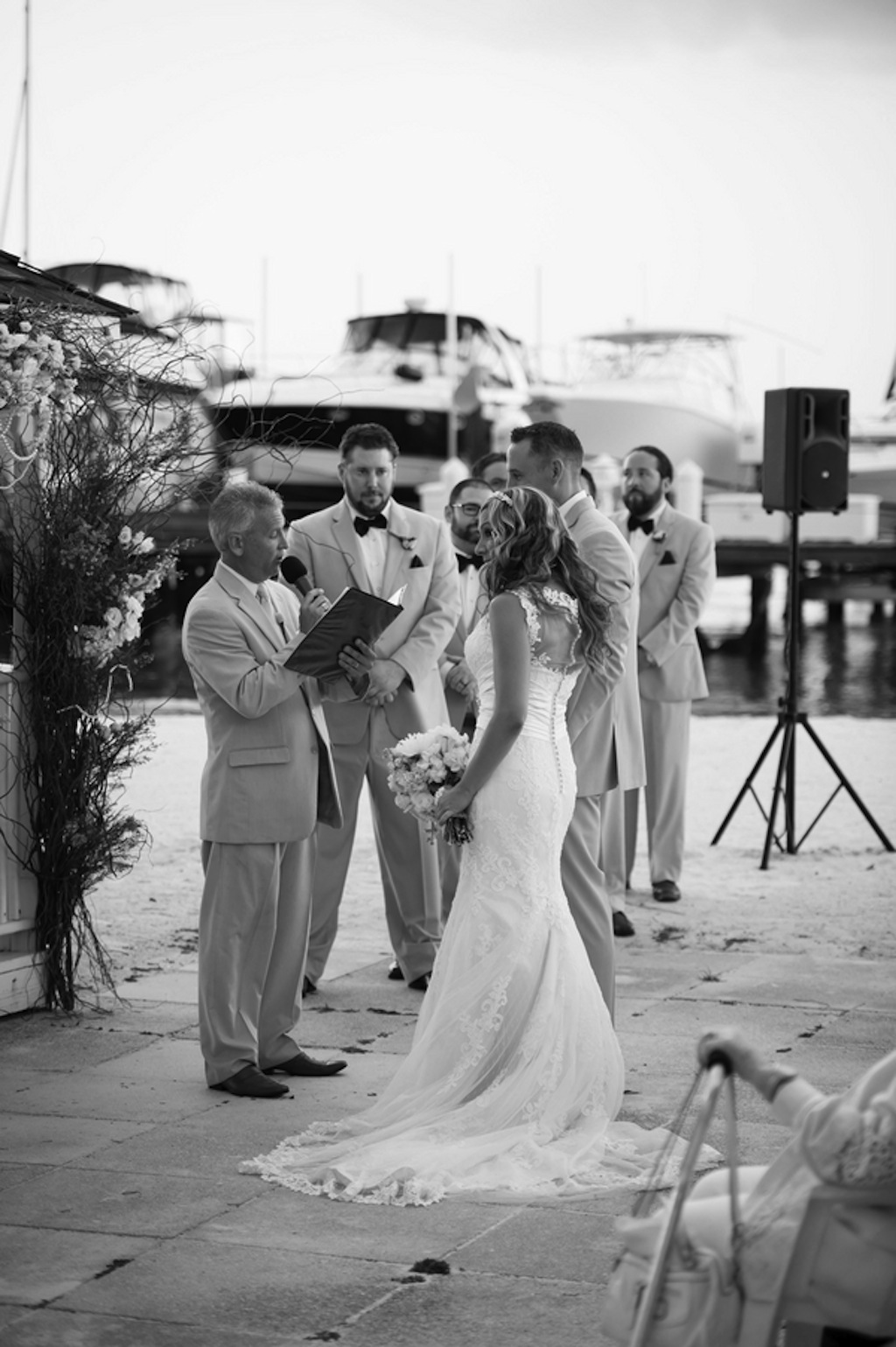 St. Pete, FL Beach Wedding Ceremony at Isla del Sol Yacht and Country Club
