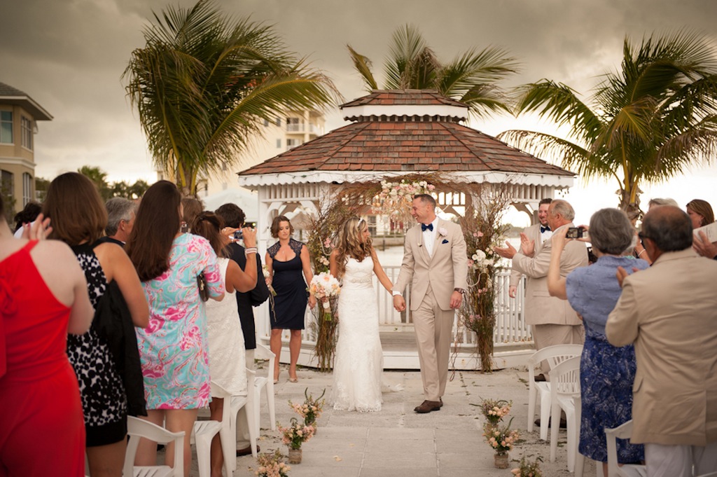 St. Pete, FL Beach Wedding Ceremony at Isla del Sol Yacht and Country Club