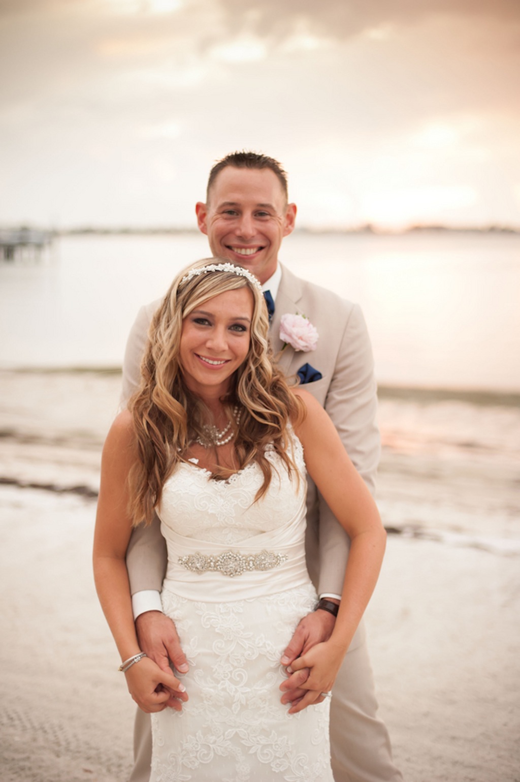 St. Petersburg, FL Beach Bride and Groom: Isla del Sol Yacht and Country Club