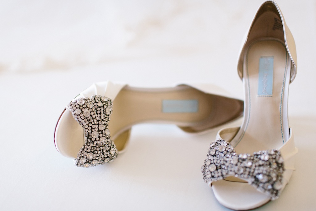 White Bling Rhinestone Wedding Shoes