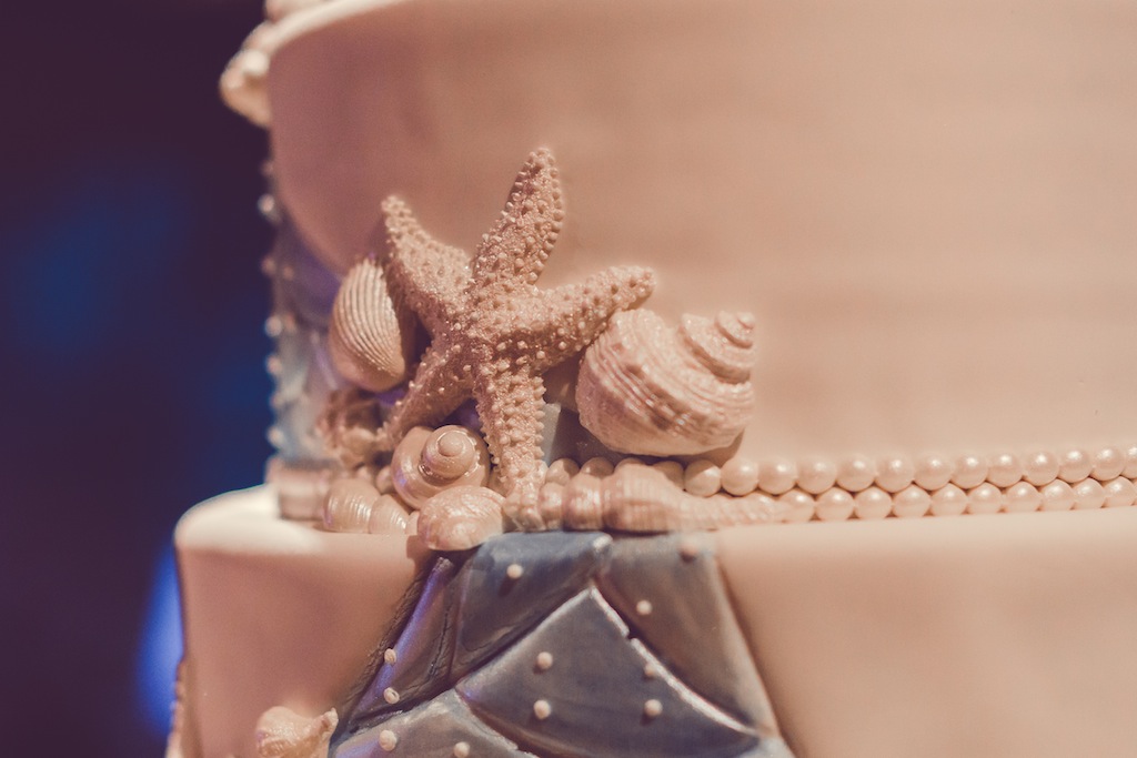 Seashell Beach Wedding Cake