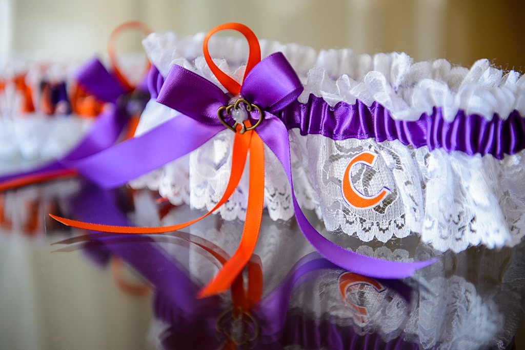 Clemson University Wedding Garter