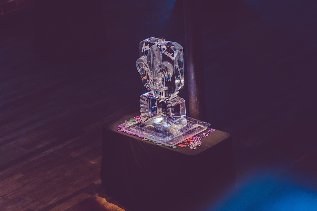 Fleur de Lis Wedding Ice Sculpture New Orleans Inspired Wedding