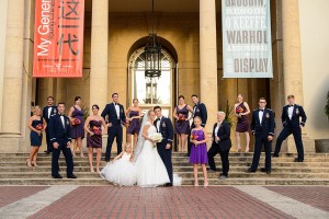 St. Pete Museum of Art Military Wedding Bridal Party