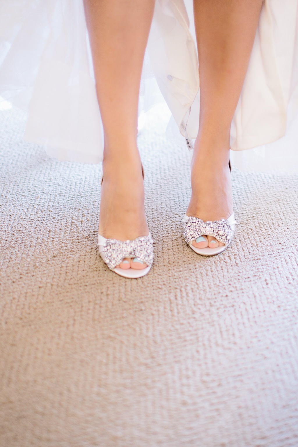White Bling Rhinestone Wedding Shoes