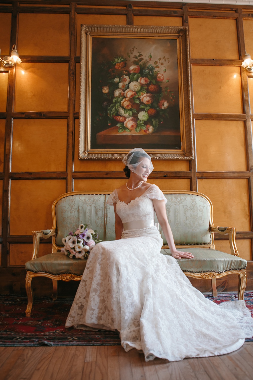Vintage Bride with Birdcage Veil - Tampa Wedding Photography Carrie Wildes Photography