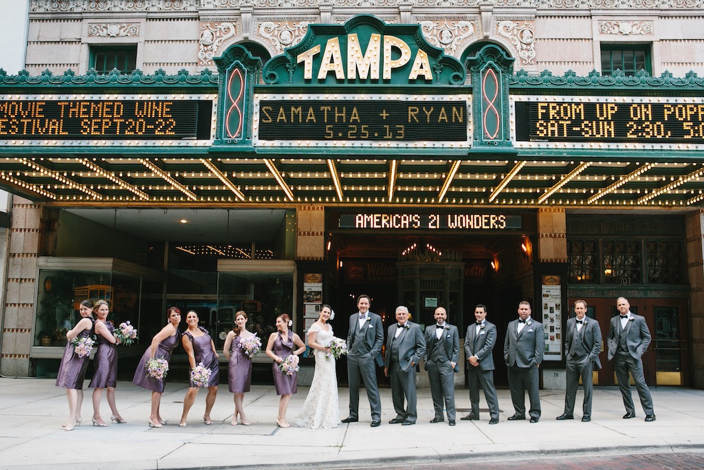 Tampa Theatre Bridal Party on Wedding Day - Tampa Wedding Photography Carrie Wildes Photography