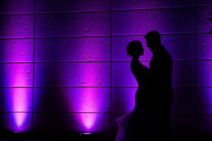 St. Petersburg Museum of Arts Wedding Reception with Blue and Purple Uplighting