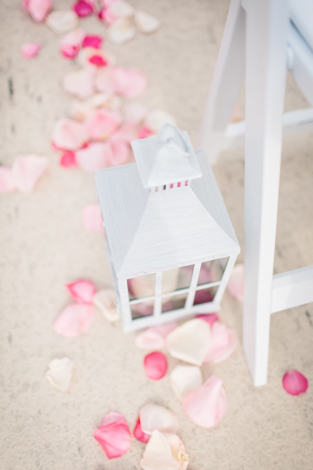 Destination Wedding in Clearwater Beach, FL White Lantern Wedding Ceremony Decor