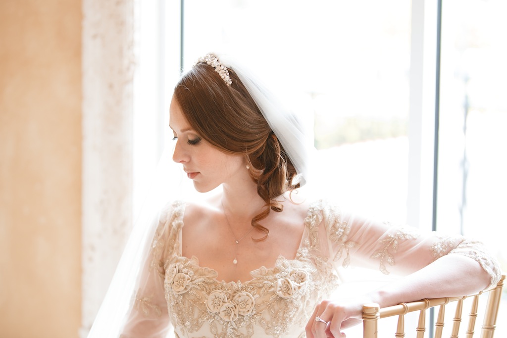 Lace Wedding Dress on Bride - Tampa Wedding Photographer Carrie Wildes Photography
