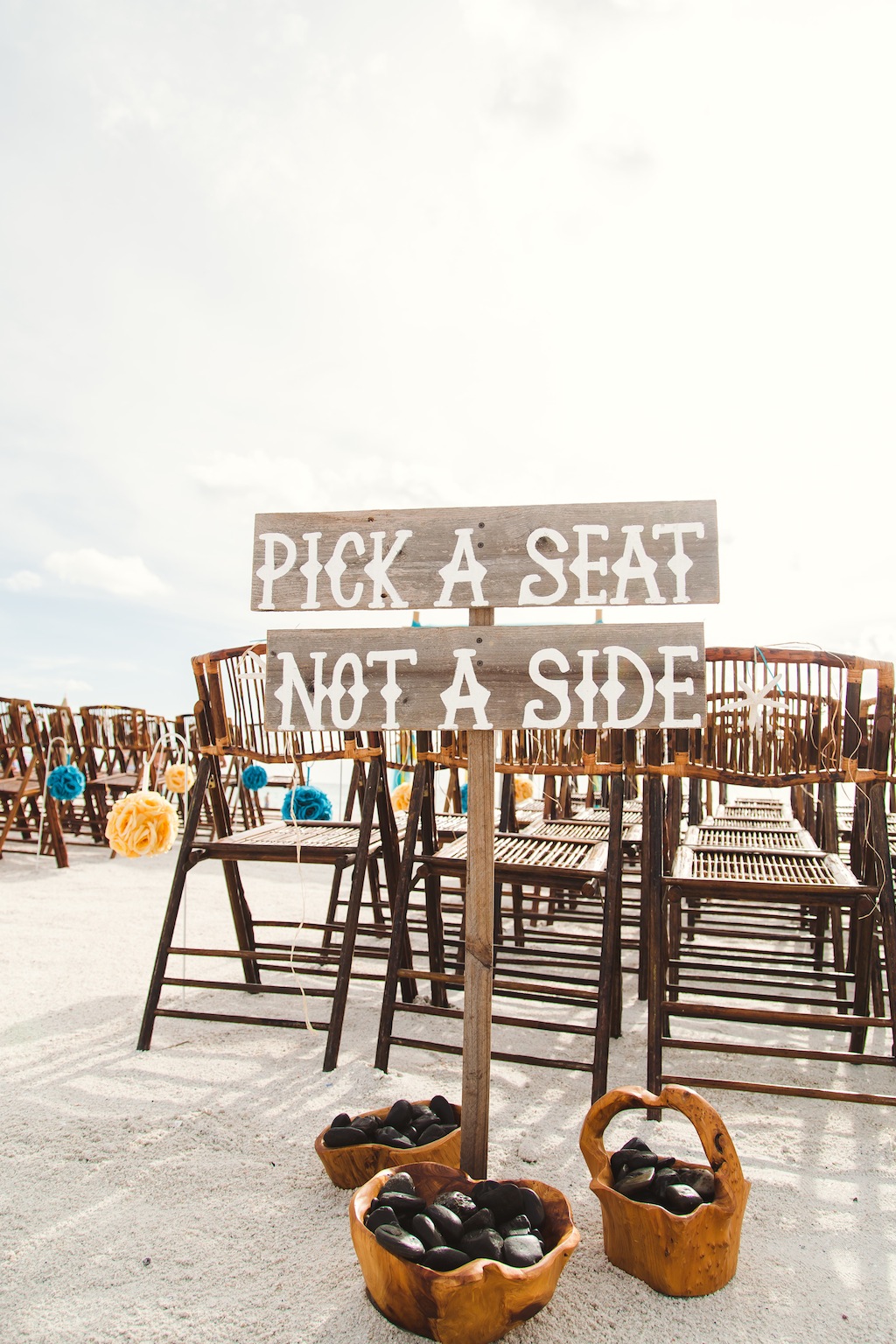Wooden Beach Wedding Sign