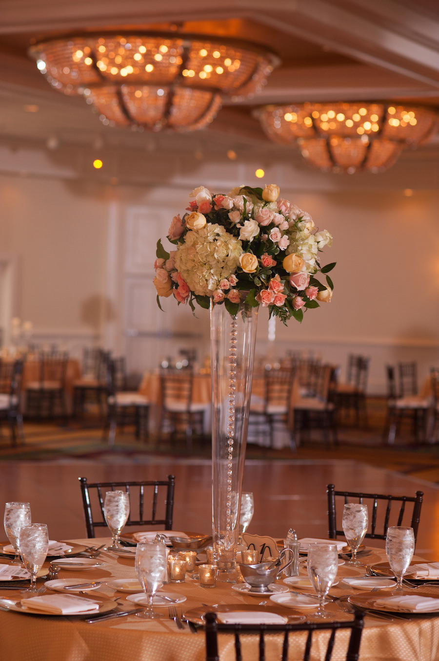 Tampa Ballroom Wedding Reception With Chiavari Chairs And Amber