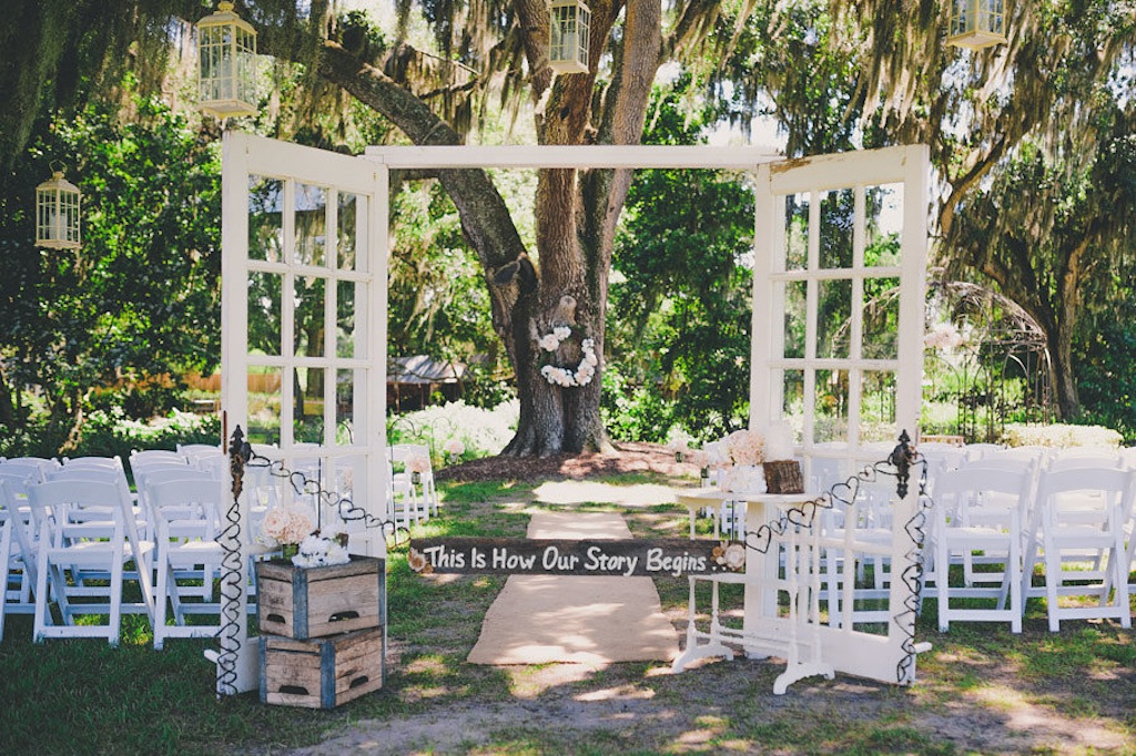 Rustic Outdoor Wedding Ceremony - Cross Creek Ranch