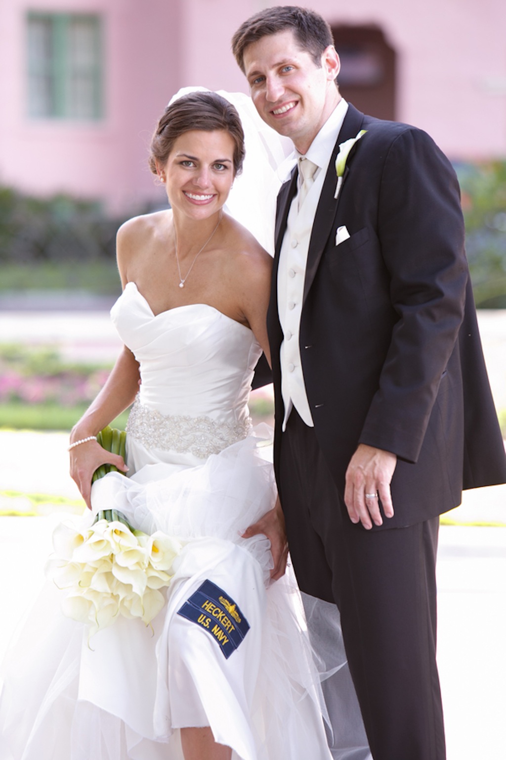 Military Navy Wedding Bride & Groom