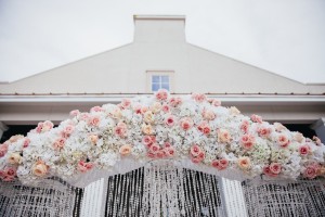 Rose Wedding Arch with Rhinestones by Northside Florist