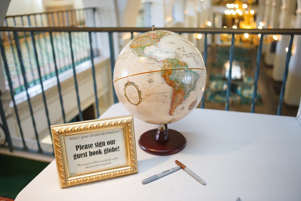 Wedding Guest Book Globe | Travel Themed Wedding