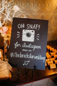 Wedding Instagram Hashtag Chalkboard Sign