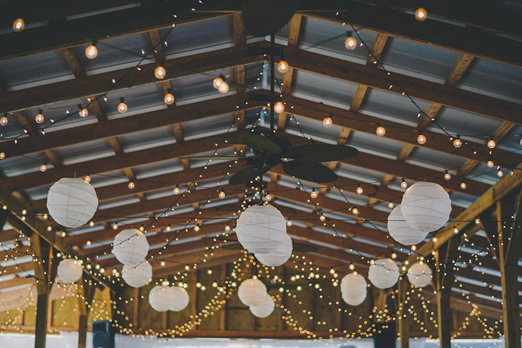 Chinese Lanterns for Outdoor Rustic Barn Wedding Reception
