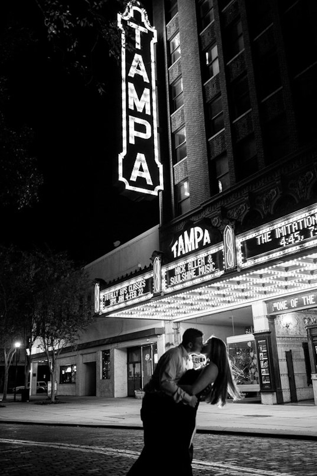 Downtown Tampa Tampa Theatre Wedding Engagement Session
