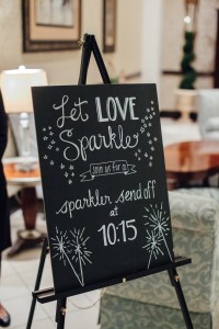 Wedding Exit Sparkler Chalkboard Sign
