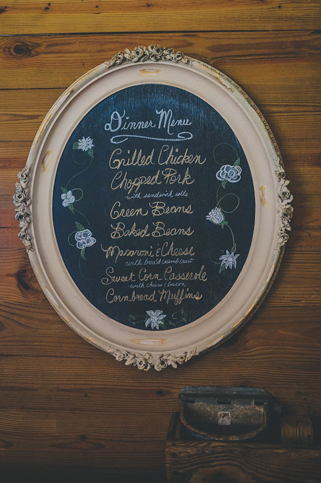 Vintage Chalkboard Wedding Dinner Menu