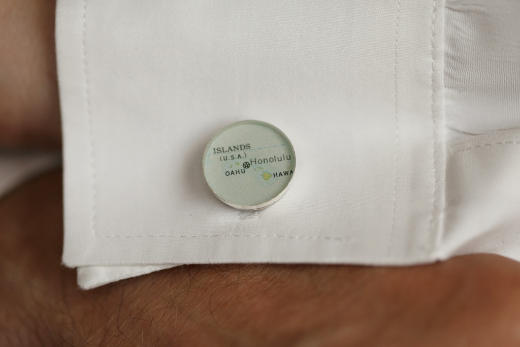 Hawaiian Groomsmen Wedding Cuff Links