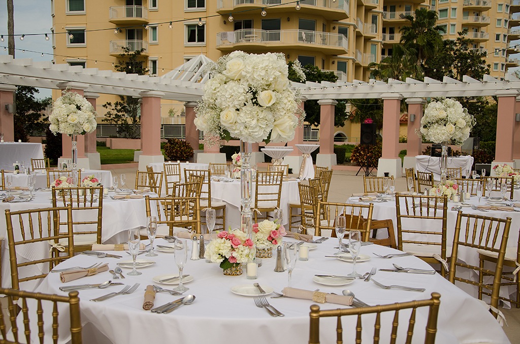 Outdoor White Tampa Bay Wedding Reception