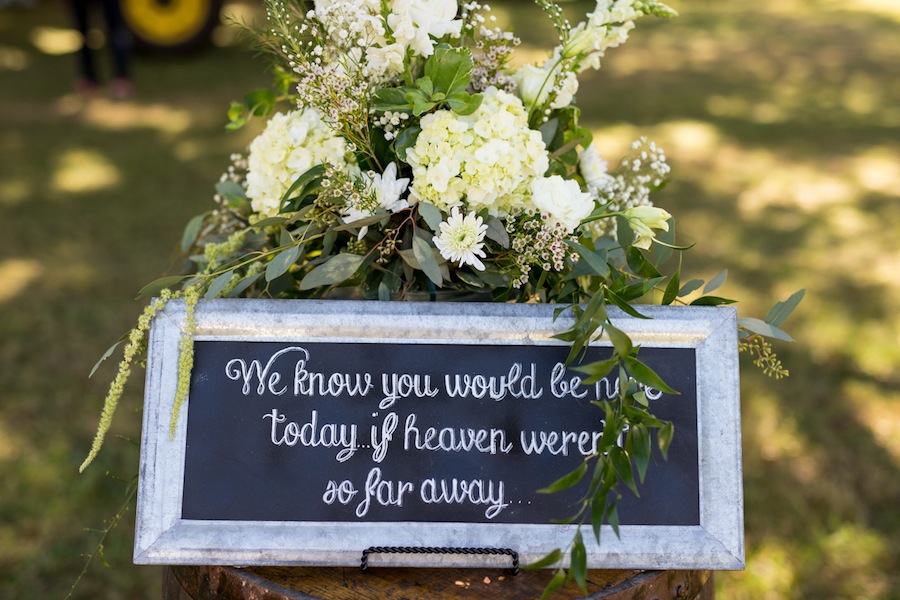 Wedding Memory Chalk Board Sign