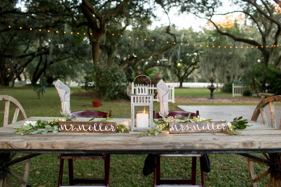 Rustic, Wagon Bride & Groom Sweetheart Table