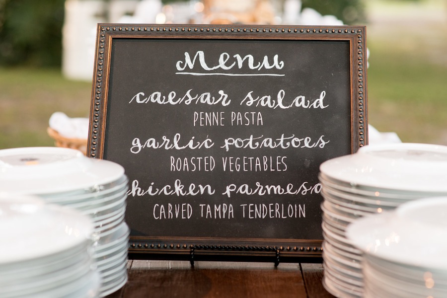 Wedding Chalkboard Dinner Menu