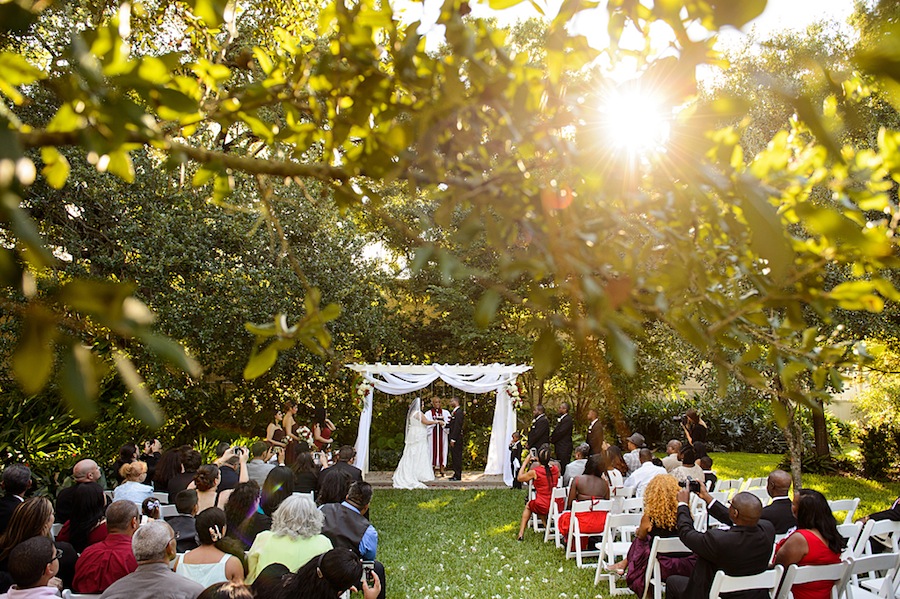 Tampa Garden Club Wedding Ceremony | Waterfront Wedding Venue on Bayshore Blvd