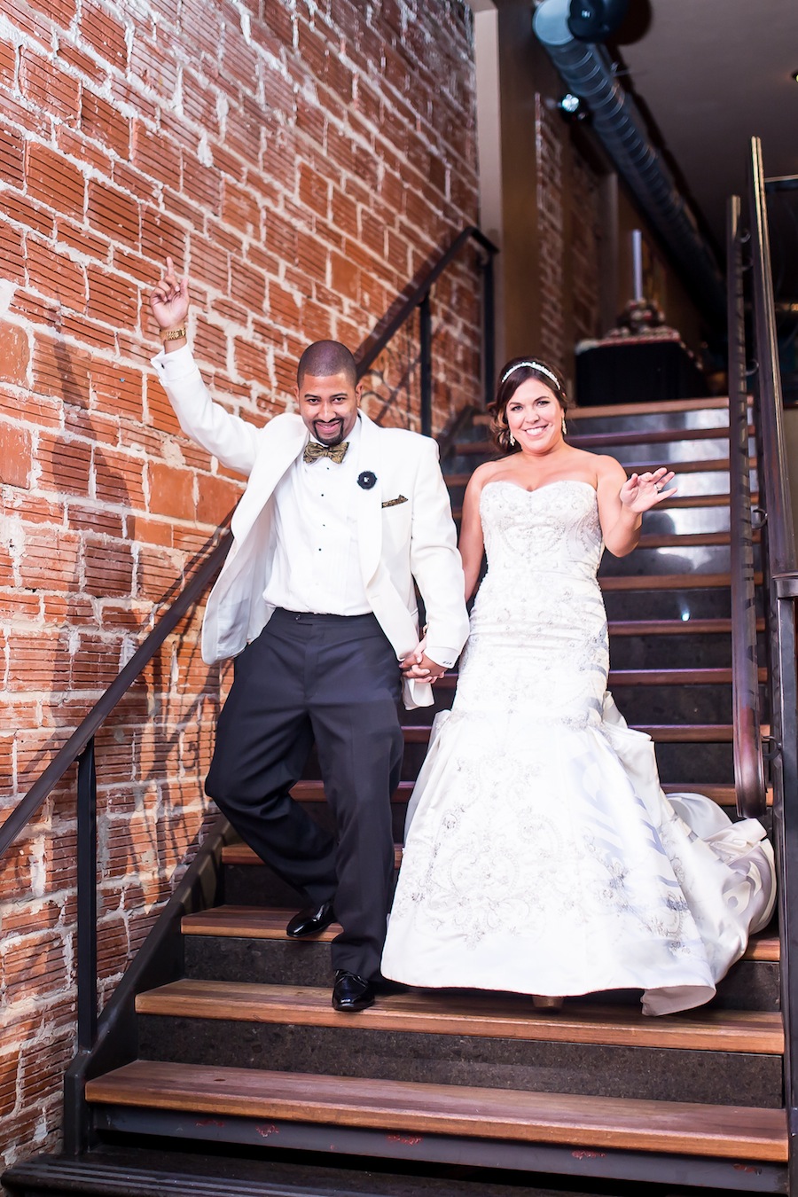 NOVA 535 Bride and Groom Wedding Entrance Walking Down Staircase