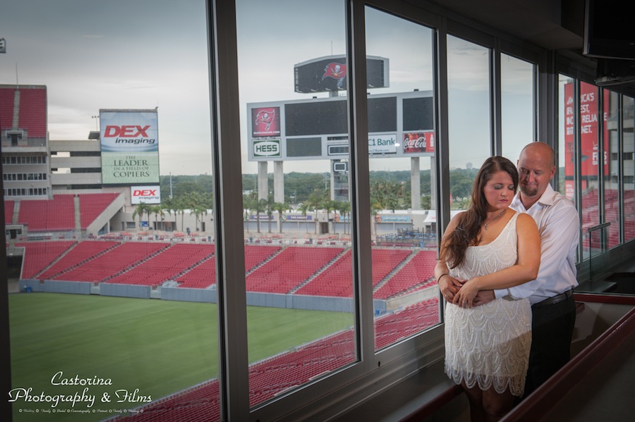 Tampa Bay Buccaneers Engagement Session at Raymond James Stadium | Tampa Wedding Photographer Castorina Photography