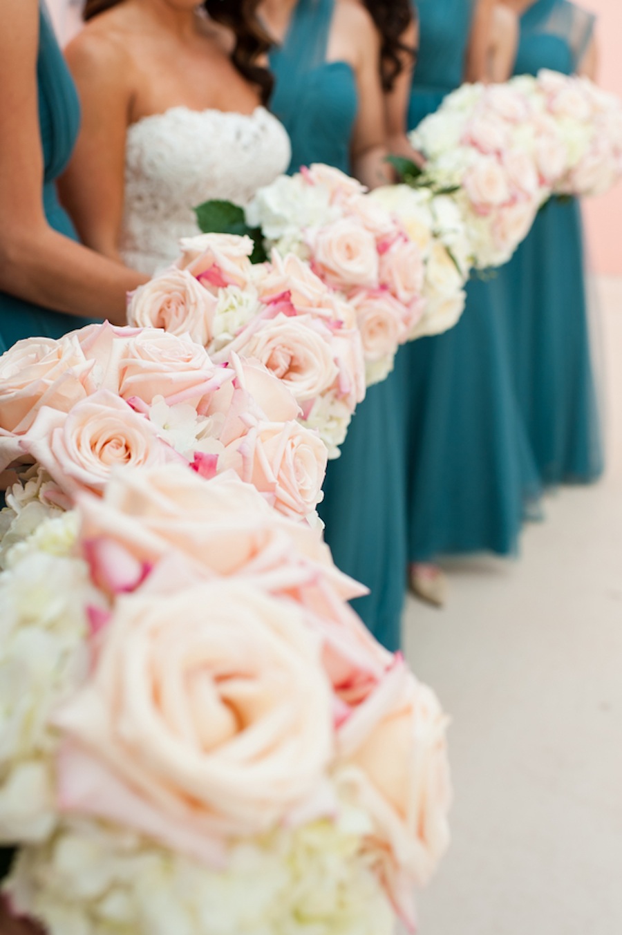 Pink Rose Bridesmaids Wedding Bouquet
