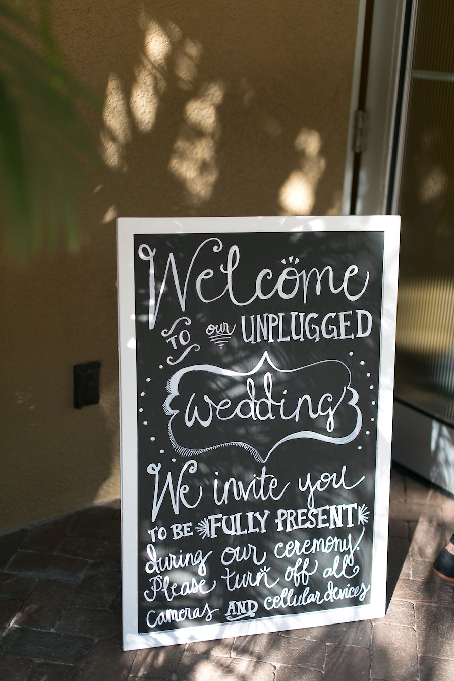 11 Unplugged Chalkboard Wedding Sign